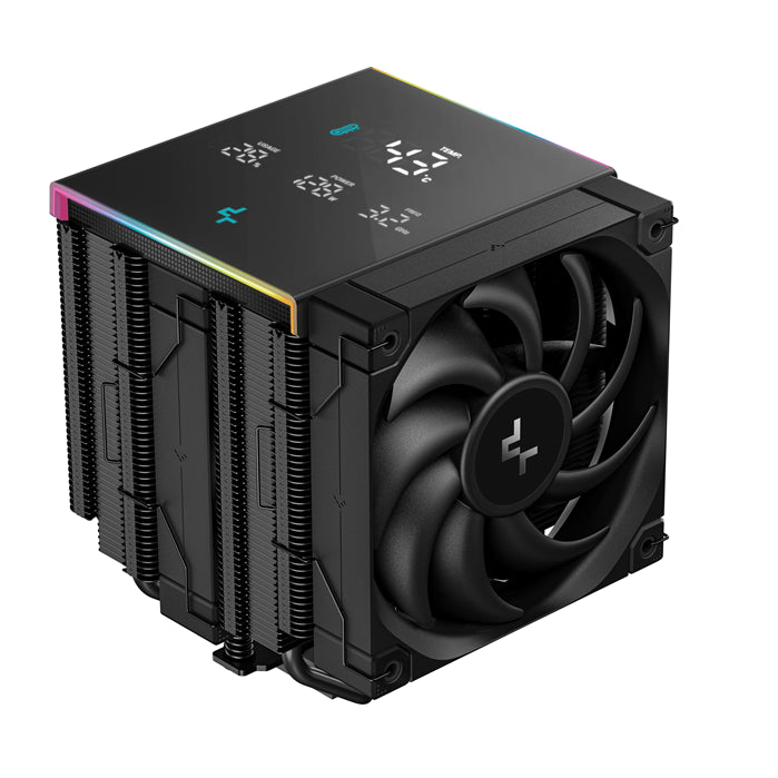 DeepCool AK620 Digital Pro High Performance Dual Tower CPU Cooler, 6 Copper Heat Pipes, Dual FT12 SE FDB PWM Fan, LGA2066/2011-v3/2011/1851/1155/AM4/5 DeepCool AK620 Digital Pro High Performance Dual Tower CPU Cooler, 6 Copper Heat Pipes, Dual FT12 SE FDB PWM Fan, LGA2066/2011-v3/2011/1851/1155/AM4/5